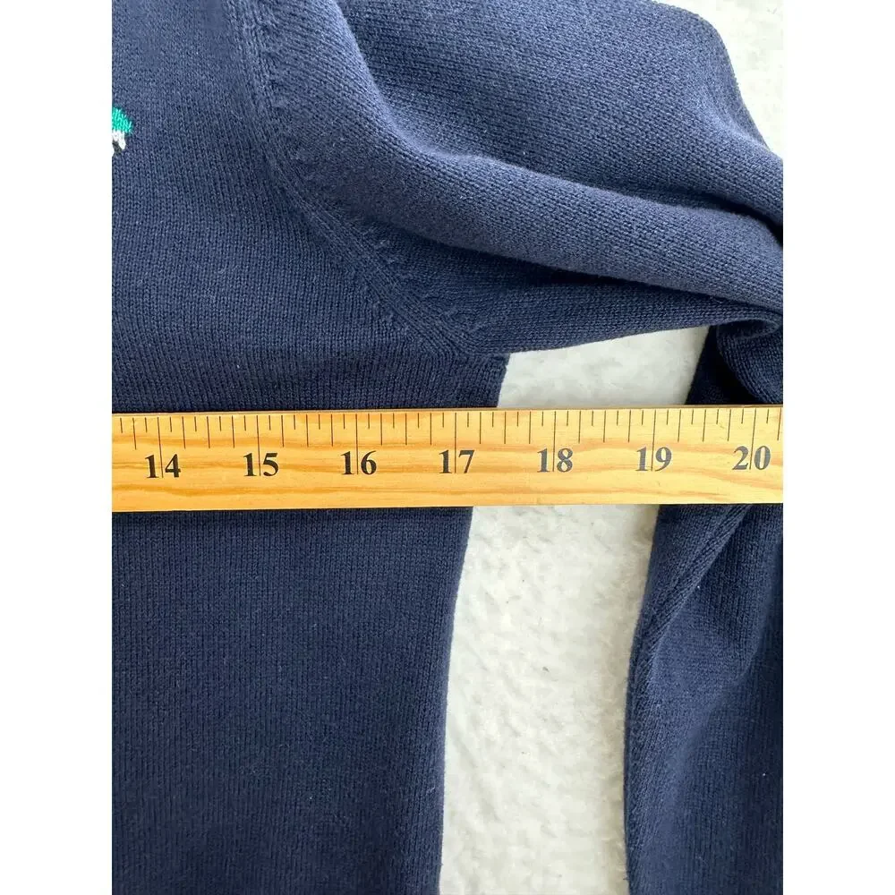 OshKosh B'Gosh, Navy Blue and Green Dino Sweater Boy's Size 12 Preowned